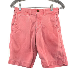 American Eagle Mens Extreme Flex Classic Chino Shorts Pink Size 26 Slash Pockets